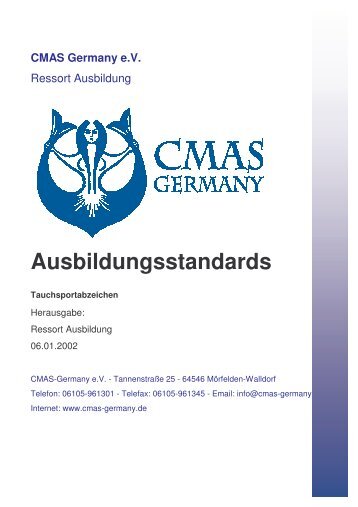 CMAS-Tauchsportabzeichen - DRK Wasserwacht Magdeburg eV