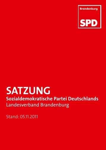 SATZUNG - SPD-Landesverband Brandenburg