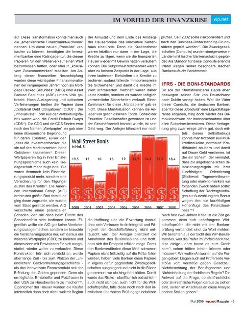 Finanzkrise und das Versagen der Bankenprüfer. - WP.net e.V.