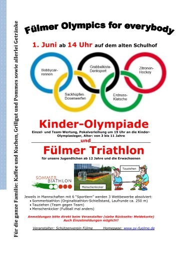 Kinder-Olympiade Fülmer Triathlon - Schützenverein Fülme