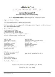 Gemeinderatsprotokoll - Marktgemeinde Lannach