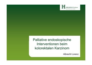 Pallative endoskopische Interventionen - Tumorzentrum Berlin-Buch