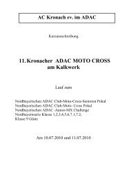11. Kronacher ADAC MOTO CROSS am Kalkwerk - Nordbayernserie
