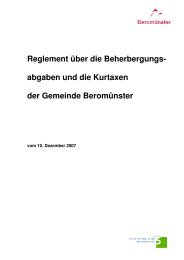 Reglement über die Beherbergungs- abgaben und die Kurtaxen der ...