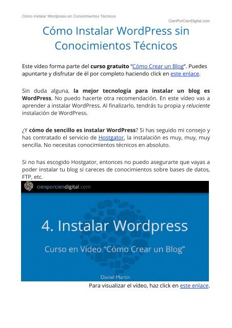 Como Instalar Wordpress con cPanel y QuickInstall en Hostgator - Curso Gratis en Video