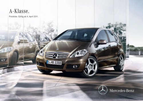 Preisliste Mercedes-Benz A-Klasse Limousine W169 vom 04.04.2011