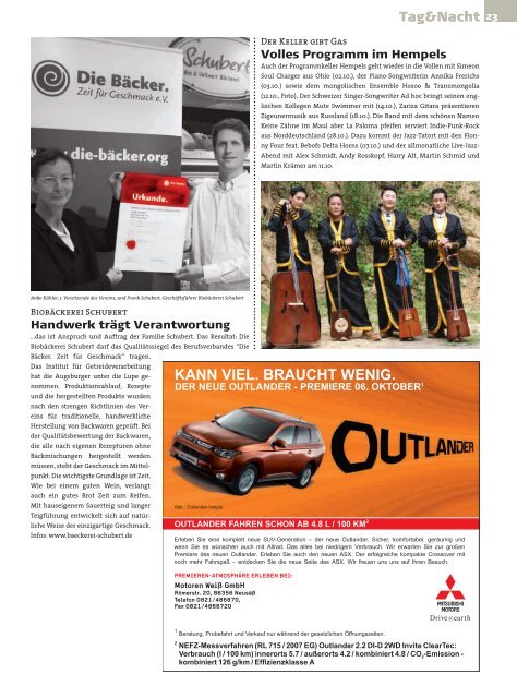 Stadtmagazin Neue Szene Augsburg 2012-10