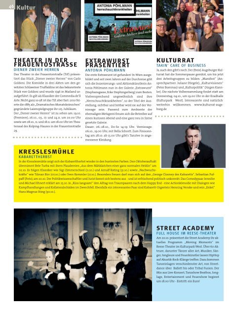 Stadtmagazin Neue Szene Augsburg 2012-10