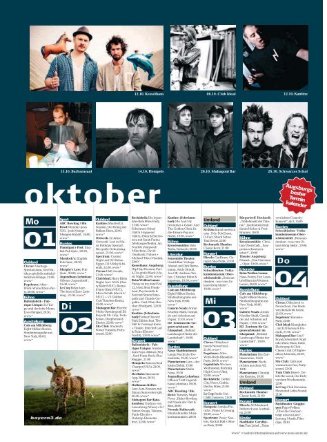 Stadtmagazin Neue Szene Augsburg 2012-10