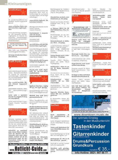 Stadtmagazin Neue Szene Augsburg 2012-10