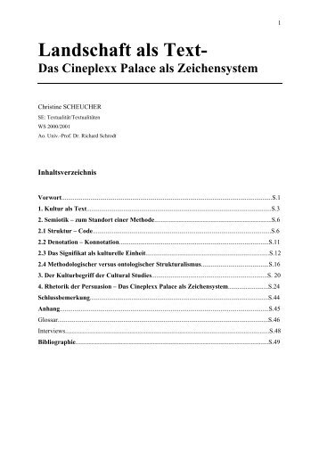 Landschaft als Text- - Institut für Germanistik