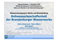 Rohwasserbeschaffenheit der Brandenburger ... - GCI GmbH