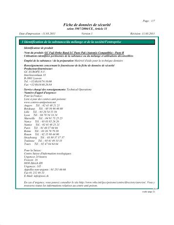 GC Fuji Ortho Band LC Paste Pak (Automix Compatible ... - GC Europe