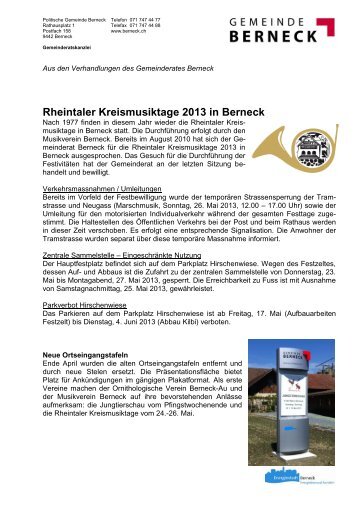 15.05.13: Rheintaler Kreismusiktage 2013 in Berneck