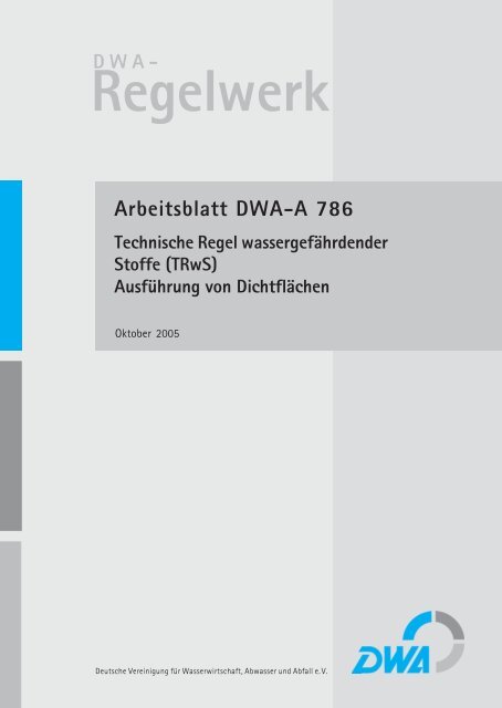 Arbeitsblatt DWA-A 786