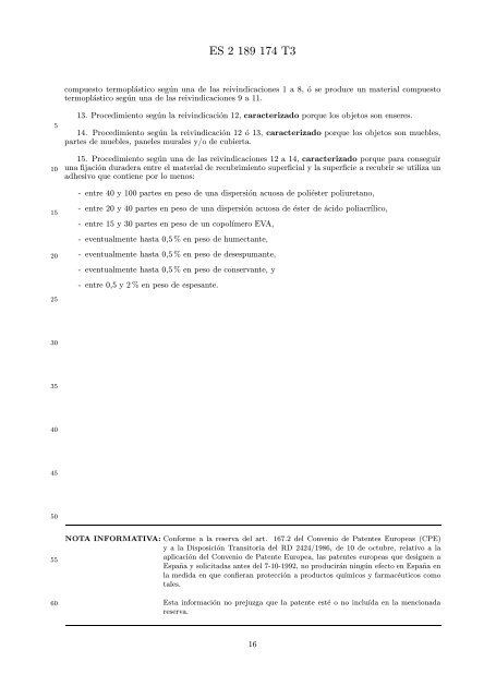 MATERIAL COMPUESTO TERMOPLASTICO.(ES2189174) - Inicio