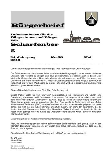 Brief Nr. 68 - Scharfenberg