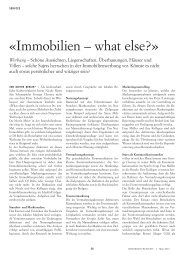 «Immobilien – what else?»