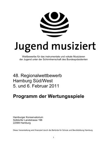 2011 Süd/West - Jugend musiziert: Jugend musiziert