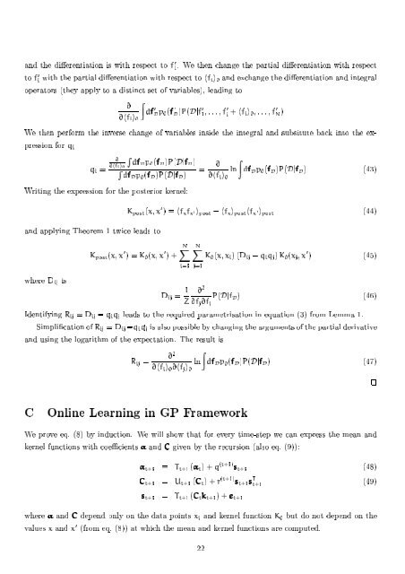 Sparse Online Gaussian Processes Lehel Csat Ro Manfred Opper e ...