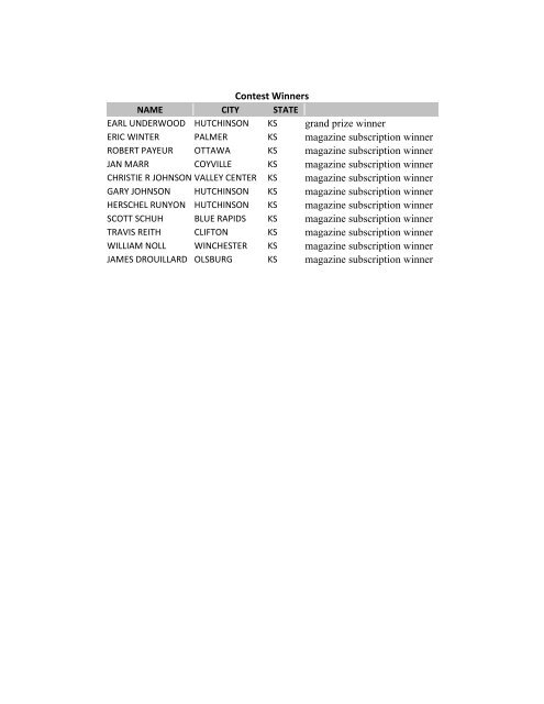 2009-10 Furbearer Harvest Survey Report - Kansas Department of ...