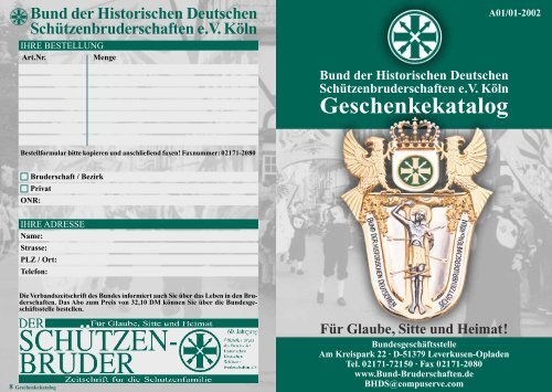 Geschenkekatalog - St.-Sebastianus-Schützenbruderschaft ...