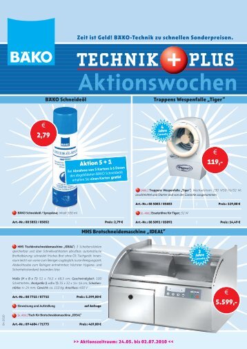 AKTIONSWOCHEN TECHNIK PLUS + - BÄKO Gruppe Nord