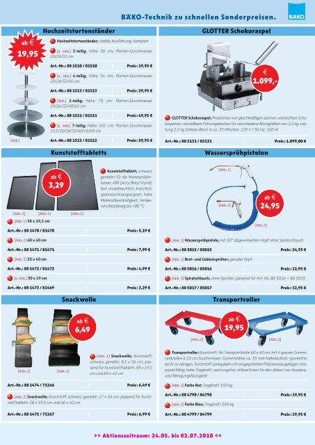 AKTIONSWOCHEN TECHNIK PLUS + - BÄKO Gruppe Nord