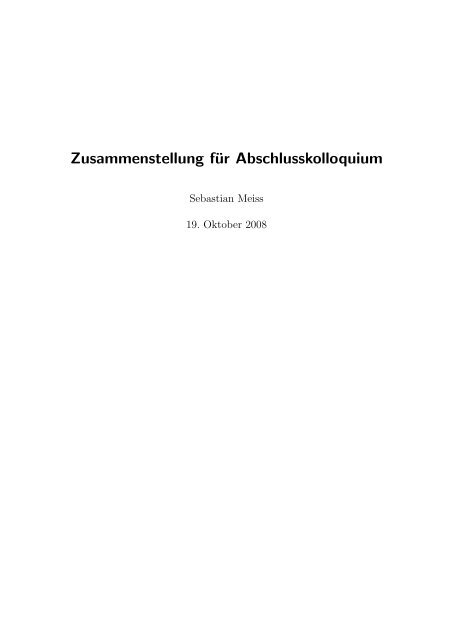 Zusammenfassung AC I - Chemie