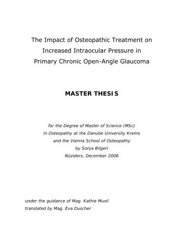 master thesis - Osteopathic Research