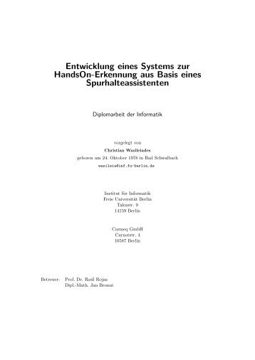 1 Einführung - Institut für Informatik - Freie Universität Berlin