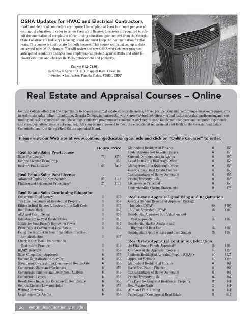 Spring Catalog 2013 (pdf) - Georgia College & State University