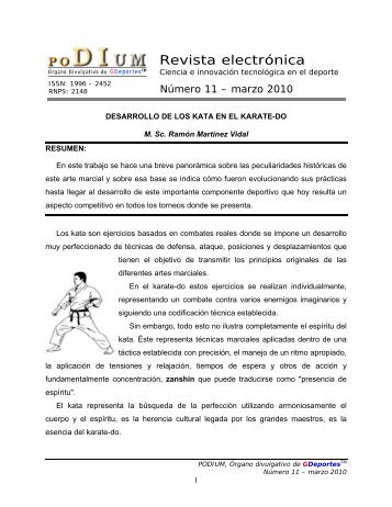 Desarrollo de los kata en el karate-do - GDeportes