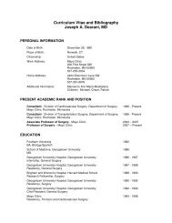 Curriculum Vitae and Bibliography Joseph A. Dearani, MD