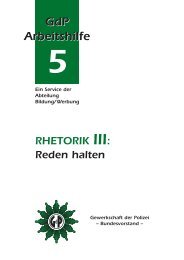 Arbeitshilfe Rhetorik III - Reden halten - PDF - GdP Stuttgart RP LPD