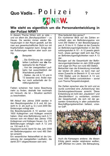 Quo Vadis – - (GdP) - Kreisgruppe Recklinghausen