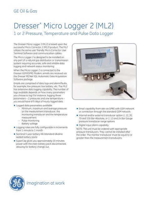 Dresser Micro Logger 2 Ge Energy