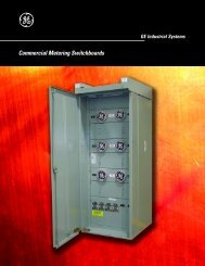 Commercial metering switchboards - GE Energy