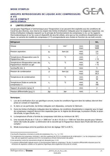 Groupes refroidisseurs de liquide avec compresseurs à vis - GEA ...