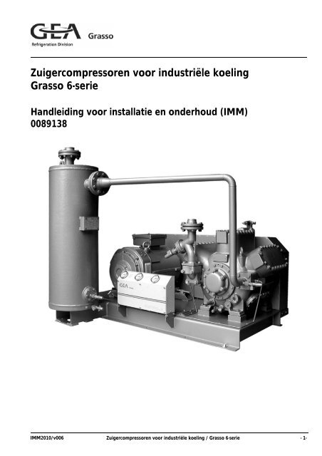 Zuigercompressoren voor industriële koeling Grasso 6-serie - GEA ...