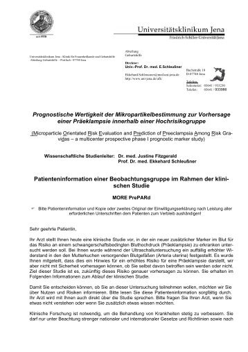 Info Patientinnen - Geburtshilfe