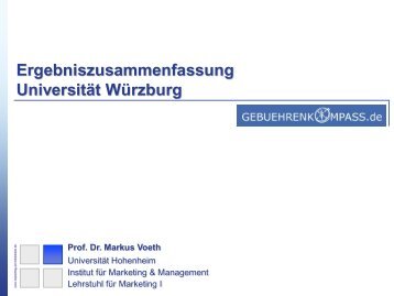 Ergebniszusammenfassung Universität Würzburg Prof. Dr. Markus ...