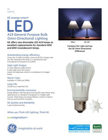 LED A19 General Purpose Bulb - Omni-Directional Lighting