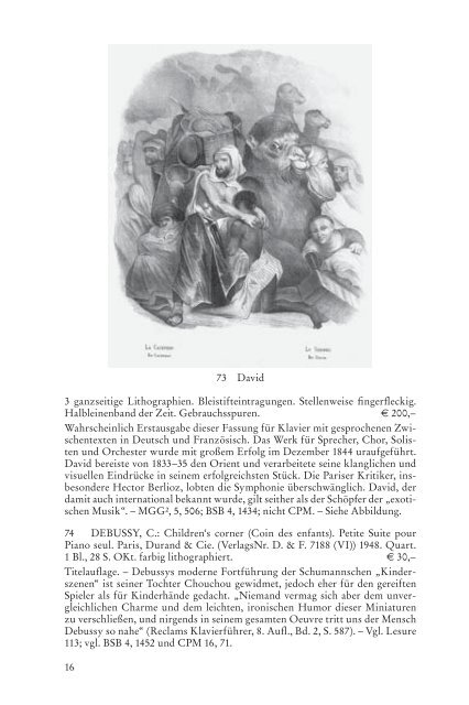 J. VOERSTER Antiquariat für Musik und Deutsche Literatur Katalog ...