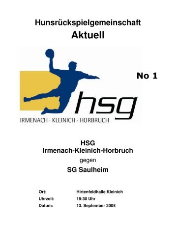 Info 1 SG Saulheim - HSG Irmenach-Kleinich-Horbruch