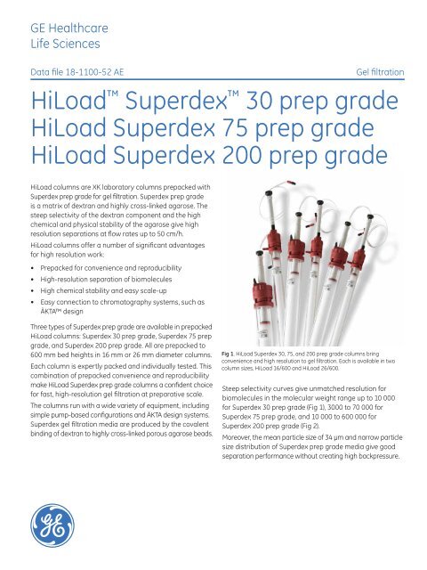 Pdf Data File Hiload Superdex Prep Grade
