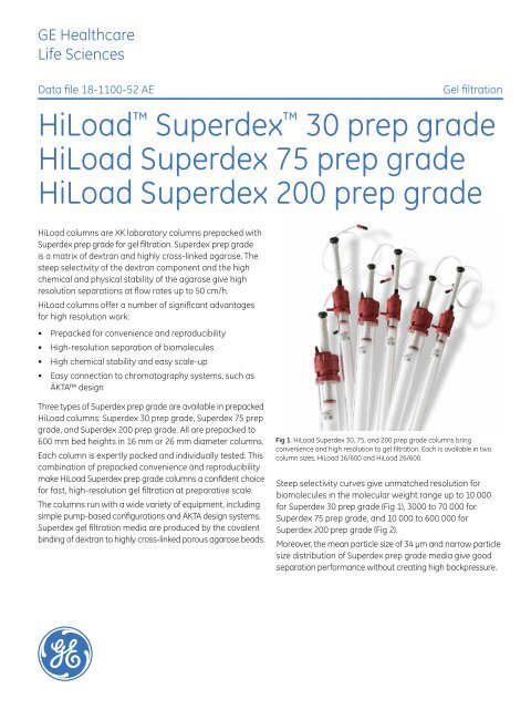 [PDF] Data file: HiLoad Superdex prep grade