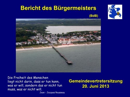 Gemeindevertretung vom 20.06.2013 - Gemeinde Binz