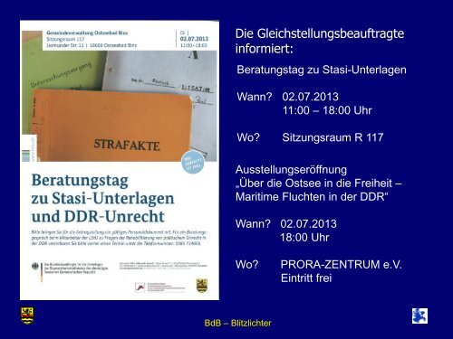 Gemeindevertretung vom 20.06.2013 - Gemeinde Binz