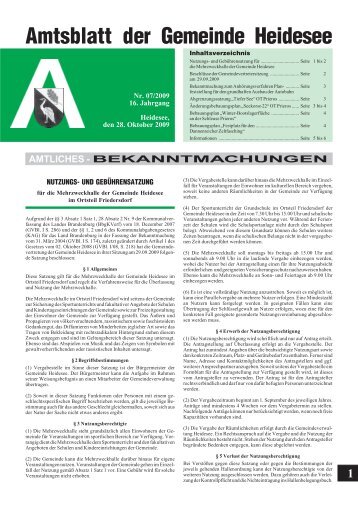 Amtsblatt der Gemeinde Heidesee